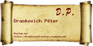 Draskovich Péter névjegykártya
