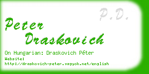 peter draskovich business card